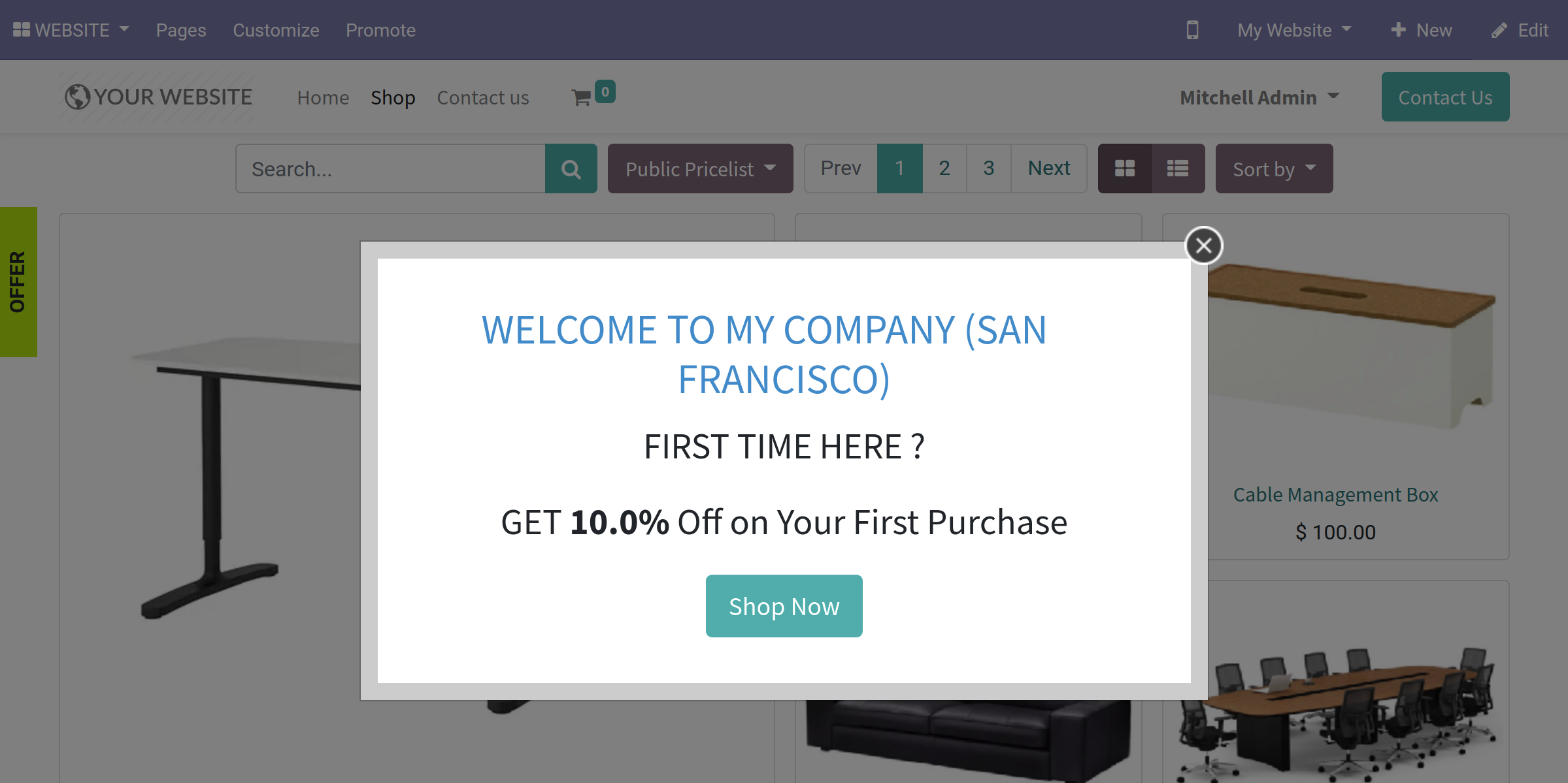 Odoo Website First Purchase Discount Odoo Website First Purchase Discount