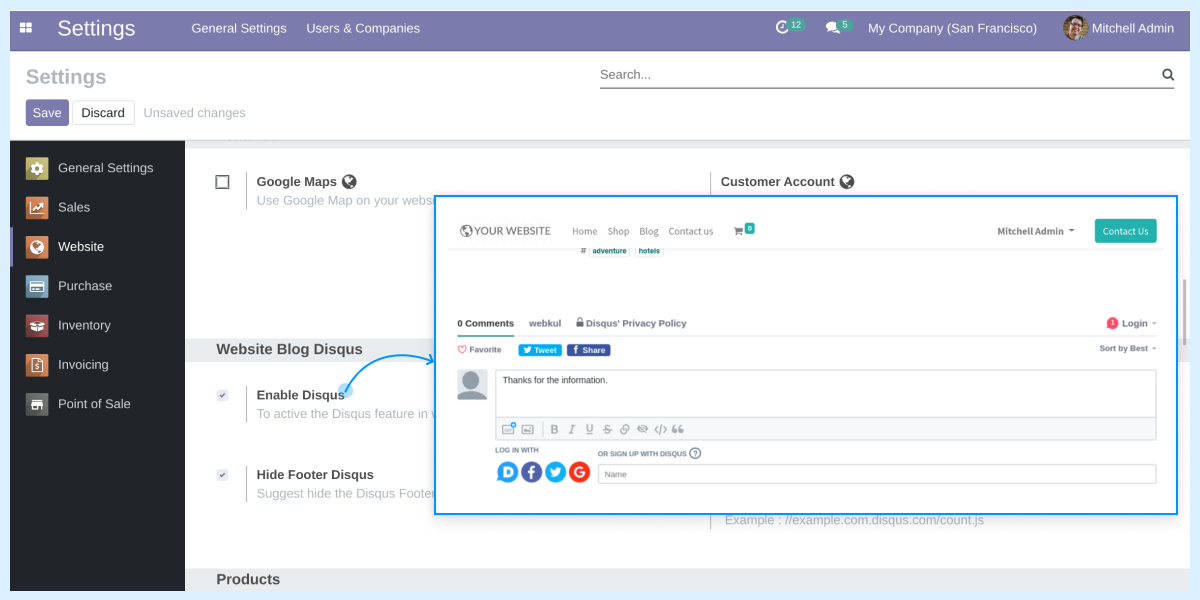 Disqus Integration with Odoo Website Blog Disqus Integration with Odoo Website Blog