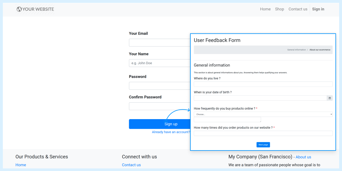 Odoo Survey After Signup Odoo Survey After Signup