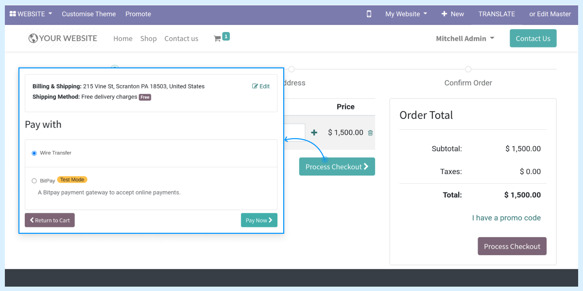 Odoo Website Bitpay Payment Acquirer Odoo Website Bitpay Payment Acquirer