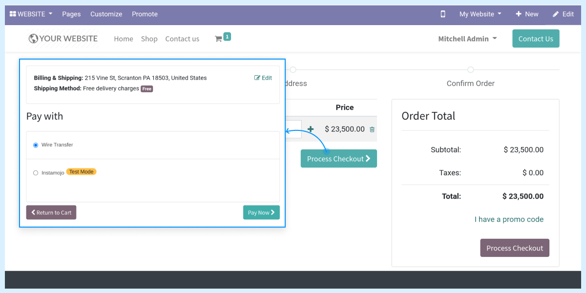 Odoo Website Instamojo Payment Acquirer