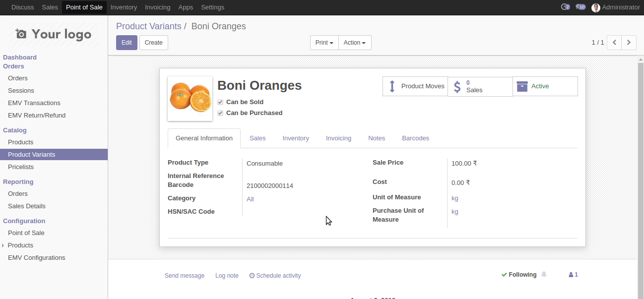 POS Quantity Barcodes
